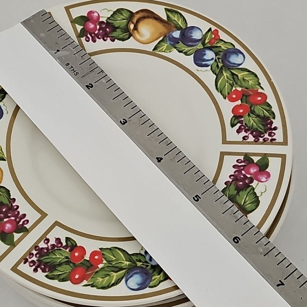 Tabletops Unlimited Tivoli Gardens Bread Dessert Plates 6" set-4 fruit - Picture 8 of 9